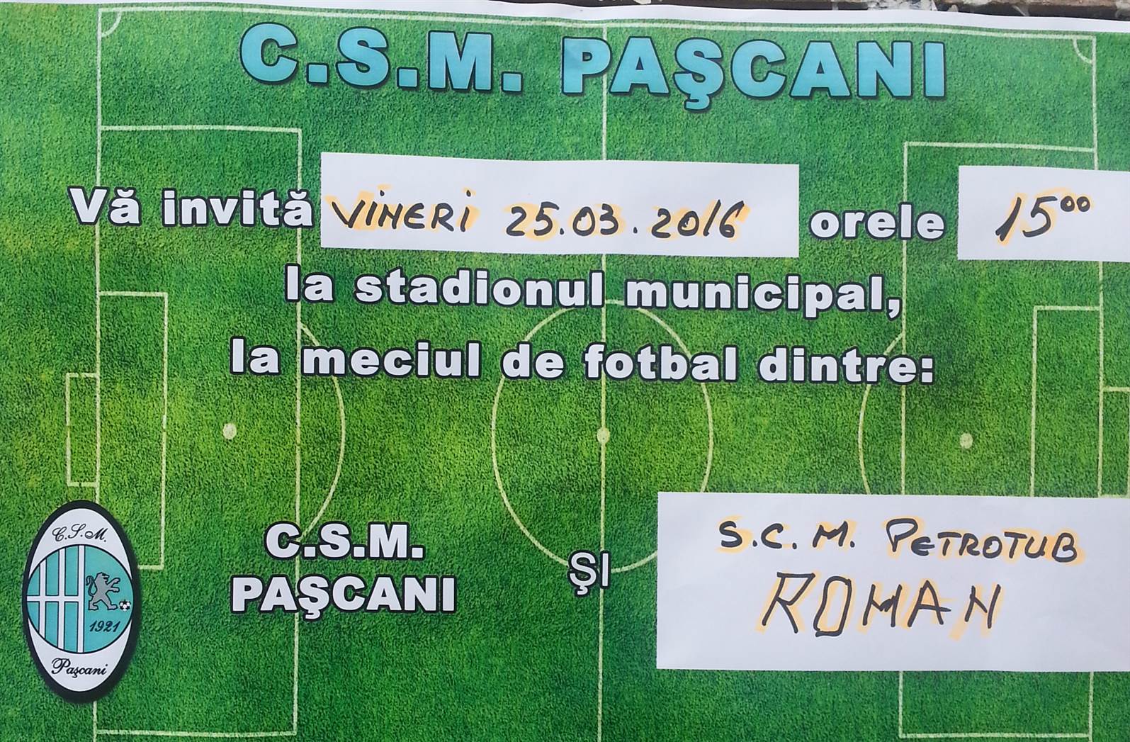 Invitație La Fotbal Vineri După Amiază Bit Tv Pascani Tg
